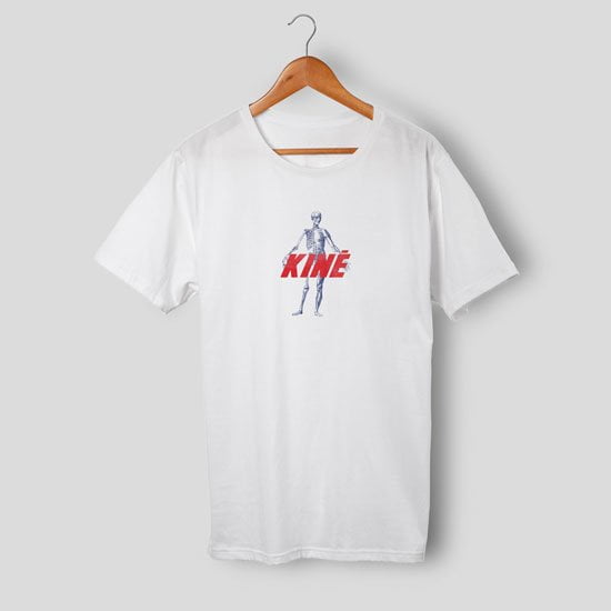 T-shirt Blanc Kiné 100% coton Bio